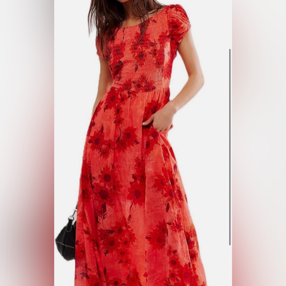 Free People Ultra Violet Strawberry Dress